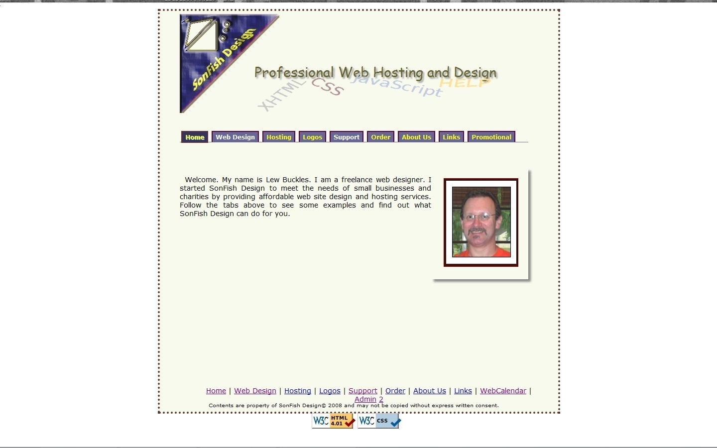 Screenshot of sonfishdesign.com