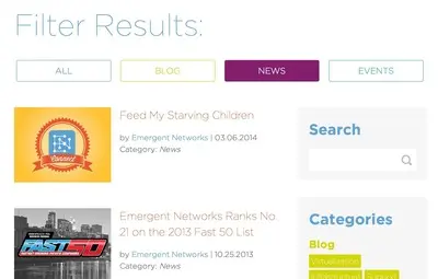 Filter Search example from emergentnetworks.com