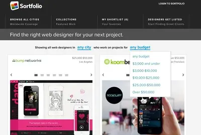 Filter Search example from sortfolio.com