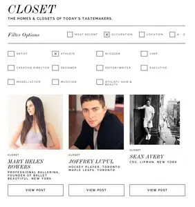 Filter Search example from thecoveteur.com