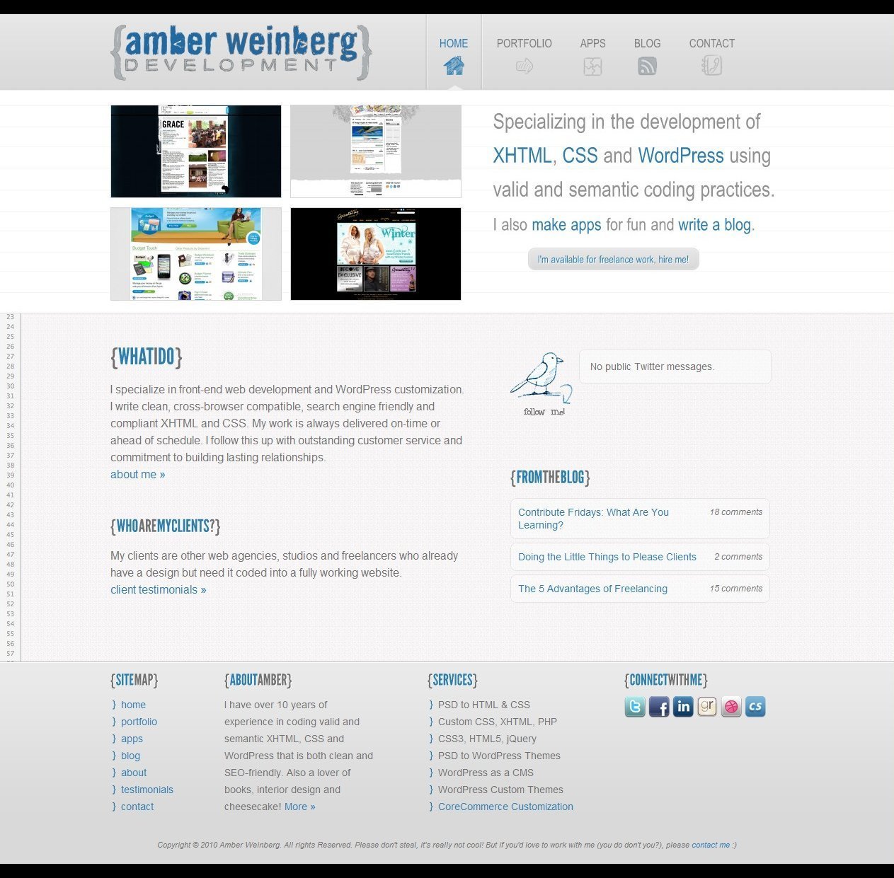Screenshot of amberweinberg.com