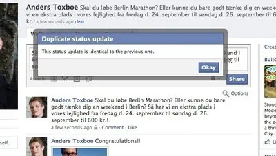 Error prevention example from facebook.com