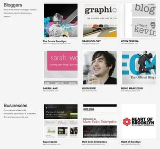 Content Teasers example from squarespace.com