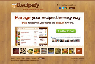 Screenshot of recipefy.com