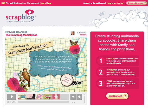 Screenshot of scrapblog.com