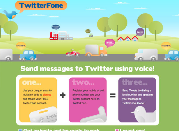 Screenshot of twitterfone.com