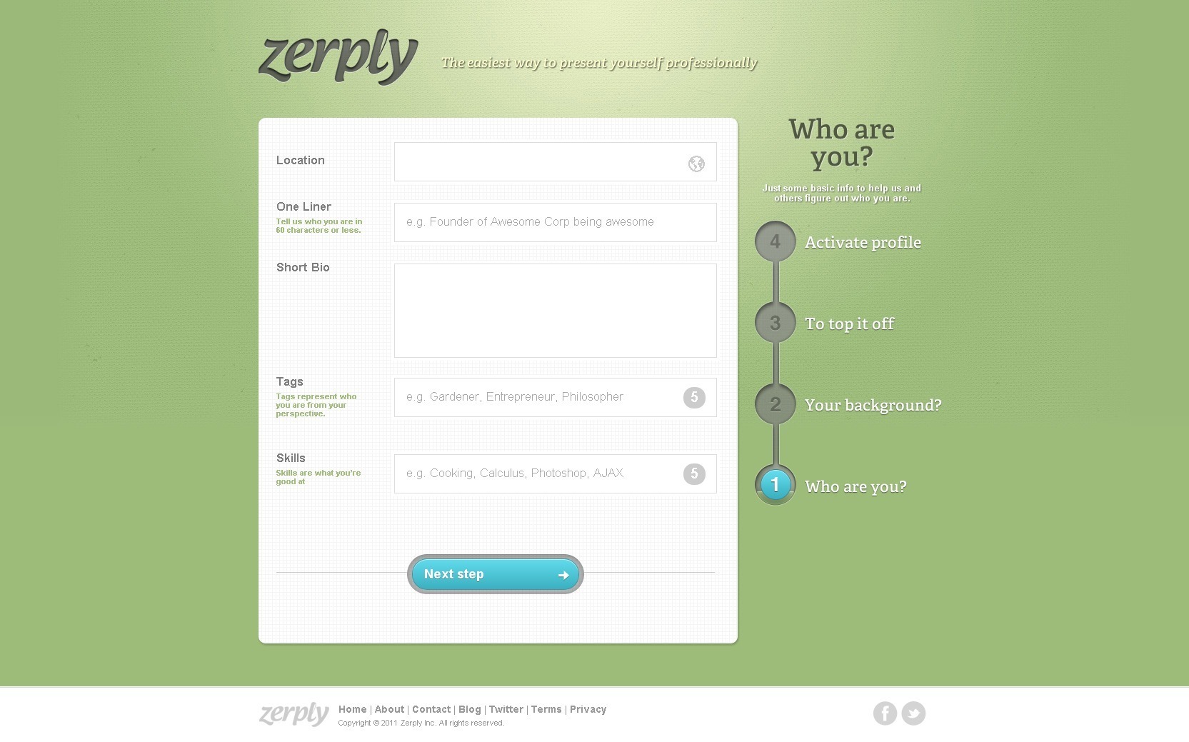 Screenshot of zerply.com