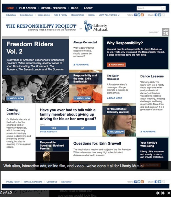 Screenshot of responsibility-project.libertymutual.com