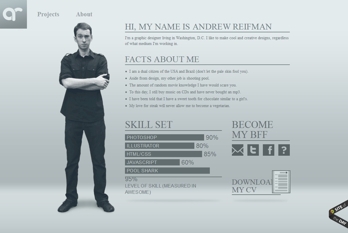 Screenshot of andrewreifman.com