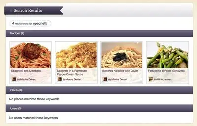 Search example from culinaryculture.com