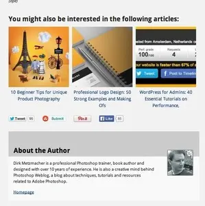 Author boxes example from noupe.com