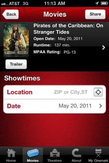Cinemark Theaters - iPhone App 