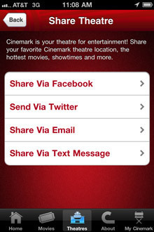 Cinemark Theaters - iPhone App 