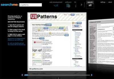 Carousel example from searchme.com
