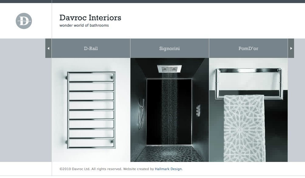 Screenshot of interiors.davroc.co.uk