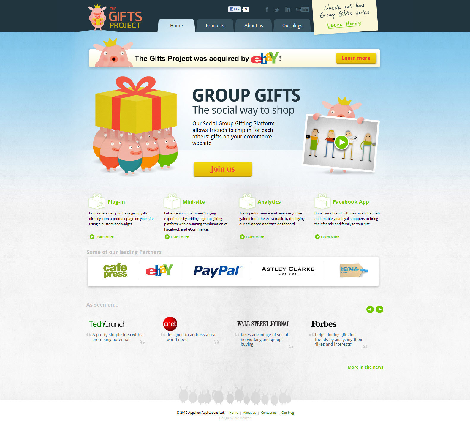 Screenshot of giftsproject.com