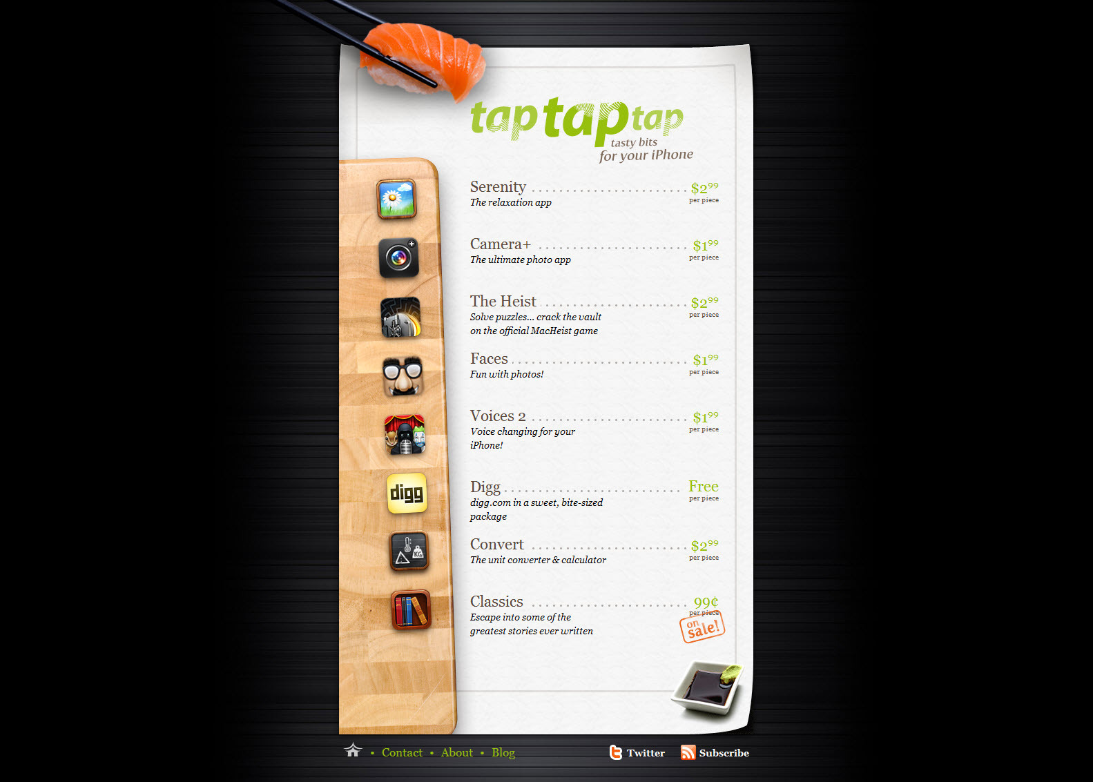 Screenshot of taptaptap.com