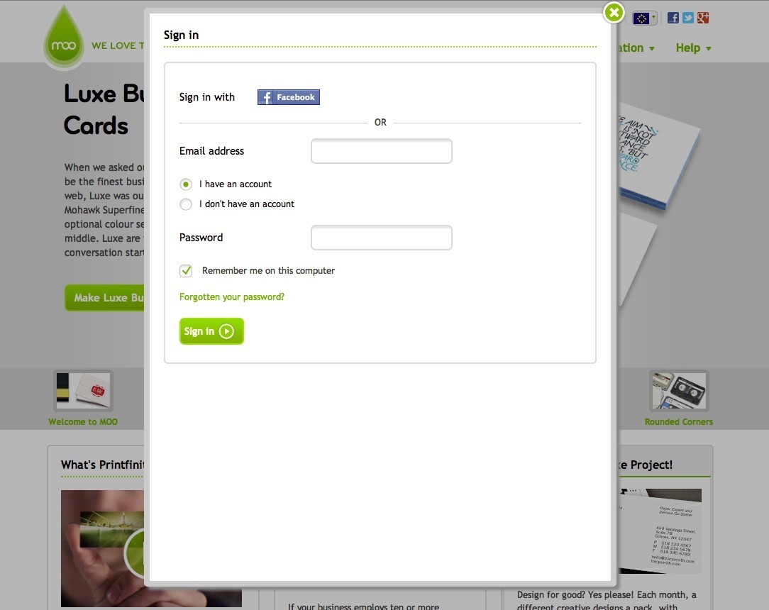 Screenshot of uk.moo.com