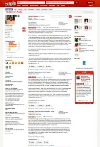 User profile example from yelp.com