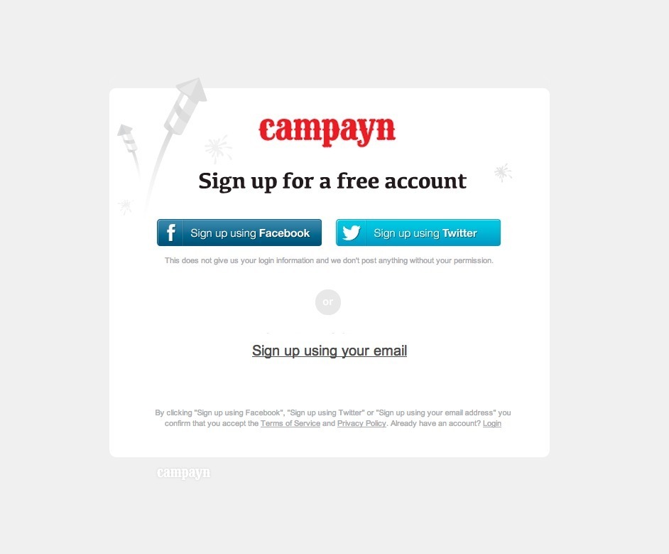 Screenshot of campayn.com