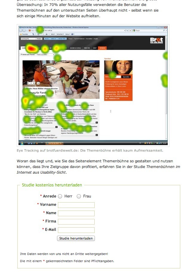Screenshot of usability.de