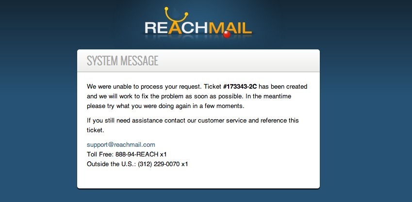 Screenshot of go.reachmail.net
