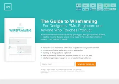 Landing page example from uxpin.com