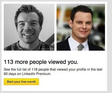 Upgrade account example from linkedin.com