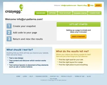 Blank Slate example from crazyegg.com