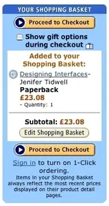 Shopping Cart example