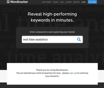 Lazy Registration example from wordtracker.com