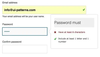 Password Strength Meter example from lynda.com