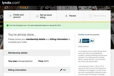Trial example from lynda.com