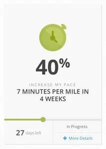 Completeness meter example from mapmyrun.com