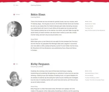 Calendars example from 2012.buildconf.com