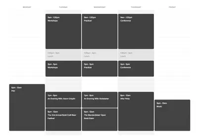 Calendars example from 2012.buildconf.com