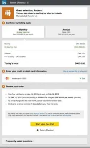 Trial example from linkedin.com