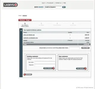 Shopping Cart example