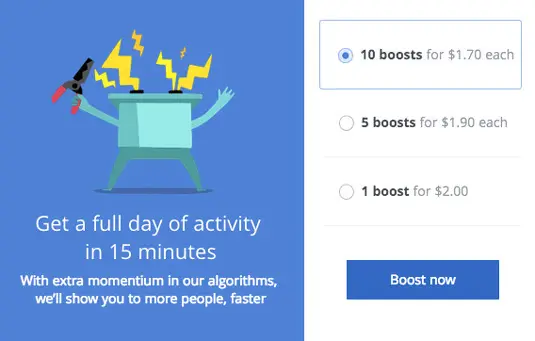 Pay To Promote example from okcupid.com