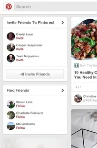 Invite friends example from pinterest.com