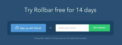 Trial example from rollbar.com