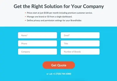 Forms example from brandfolder.com