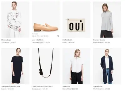 Product lists example from needsupply.com