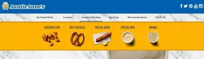 Navigation example from auntieannes.com