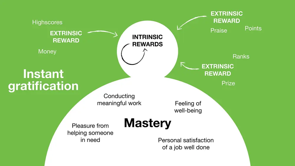 When we talk about rewards being able to motivate behavior, we should rather focus on how rewards can facilitate behavior that will lead to intrinsic rewards such as mastery, recognition, and personal growth.