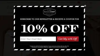 Coupon example from dodocase.com