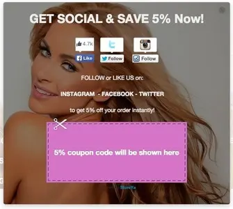 Coupon example from bombayhair.com
