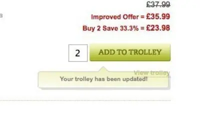 Shopping Cart example from majestic.co.uk