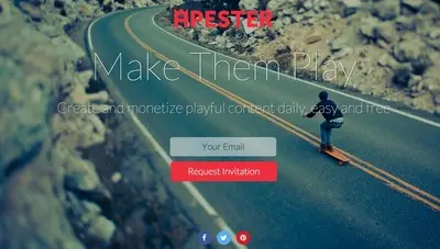 Coming soon example from apester.com