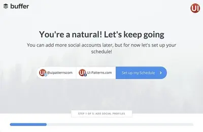 Wizard example from buffer.com